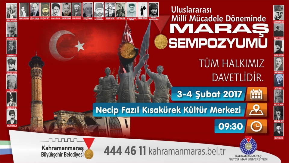 MARAŞ SEMPOZYUMU 7 SALONDA 23 OTURUMLA GERÇEKLEŞTİRİLECEK
