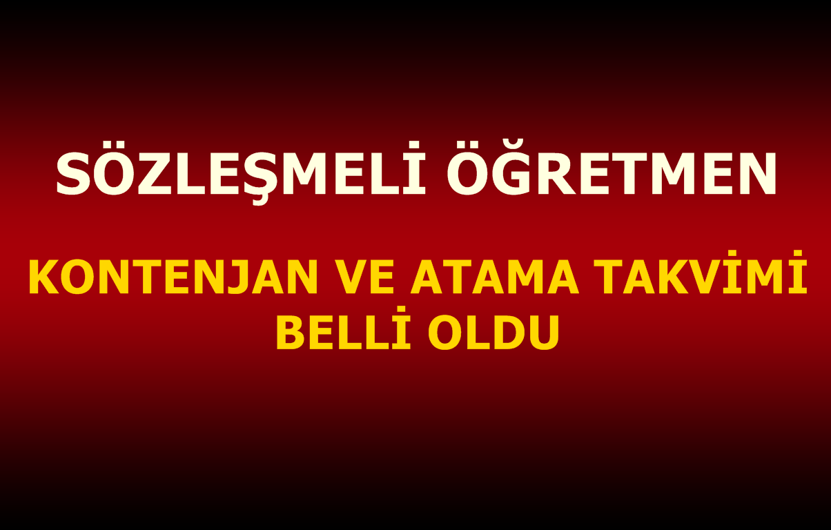 Sözleşmeli Öğretmen Atama Takvimi Belli Oldu