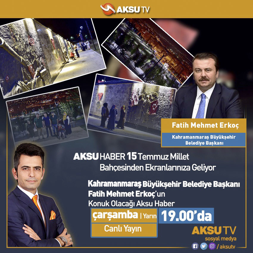 BAŞKAN ERKOÇ AKSU TV’DE CANLI YAYIN KONUĞU