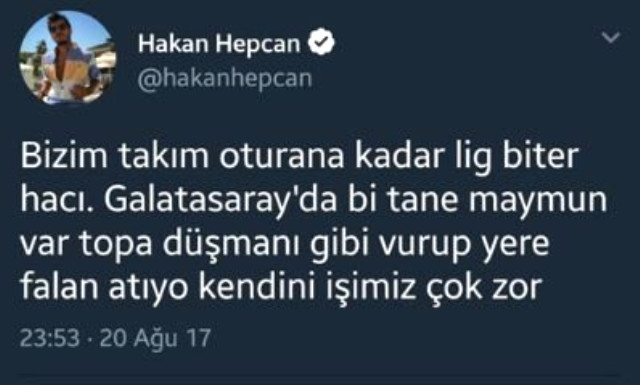 HAKAN HEPCAN'DAN SKANDAL TWEET