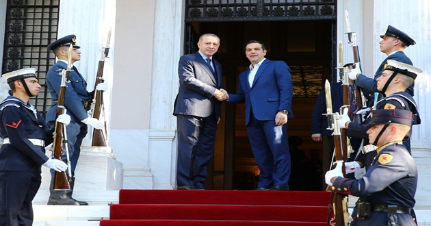 Cumhurbaşkanı Erdoğan, Yunanistan Başbakanı Çipras’ı Kabul Etti