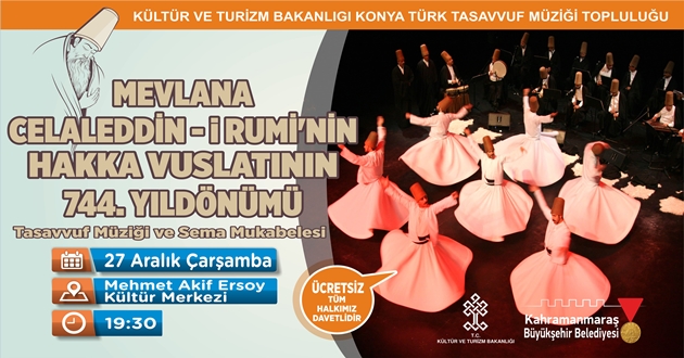 BÜYÜKŞEHİR’DEN MEVLANA PROGRAMI