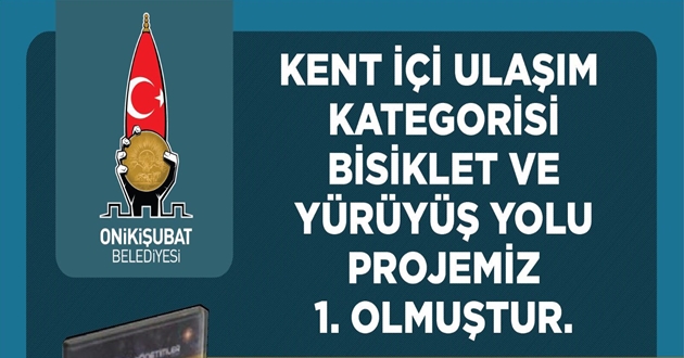 Başkan Mahçiçek, “Bisiklet ve Yürüyüş Yolu” Projesiyle Yılın Başarılı Yerel Yönetici Ödülünü Aldı