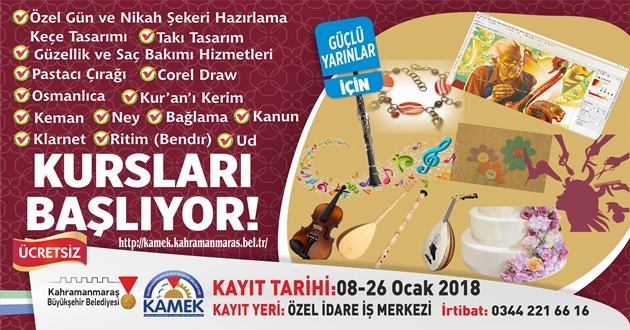 KAMEK KURS KAYITLARI BAŞLADI