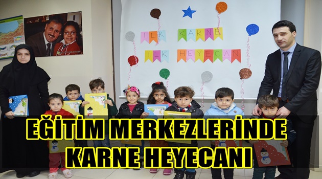 EĞİTİM MERKEZLERİNDE KARNE HEYECANI