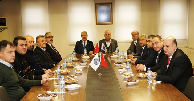 KMTSO BAŞKANI ZABUN, TİCARET BORSASI YÖNETİMİ İLE BİR ARAYA GELDİ