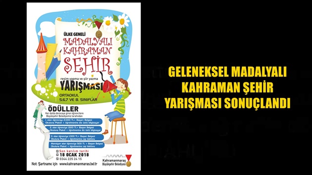 GELENEKSEL MADALYALI KAHRAMAN ŞEHİR YARIŞMASI SONUÇLANDI