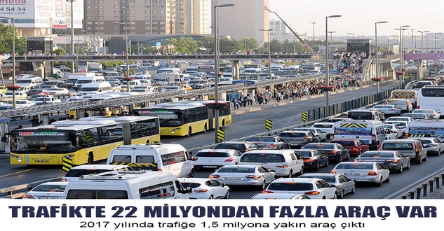 TRAFİKTE KAÇ MİLYON ARAÇ VAR