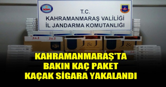 KAHRAMANMARAŞ'TA BAKIN KAÇ PAKET KAÇAK SİGARA YAKALANDI