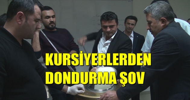 KURSİYERLERDEN DONDURMA ŞOV