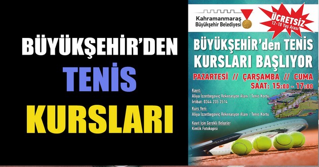 BÜYÜKŞEHİR’DEN TENİS KURSLARI