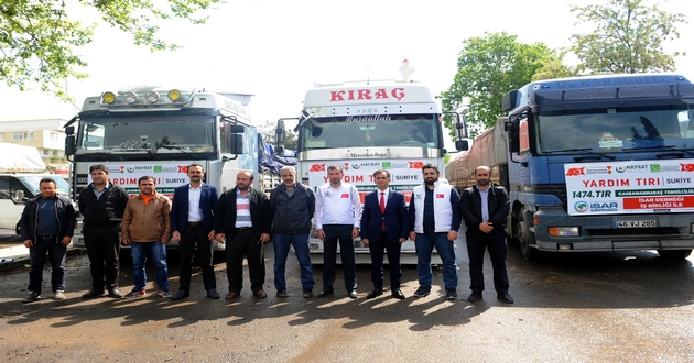 SURİYE’YE 3 TIR YARDIM DAHA