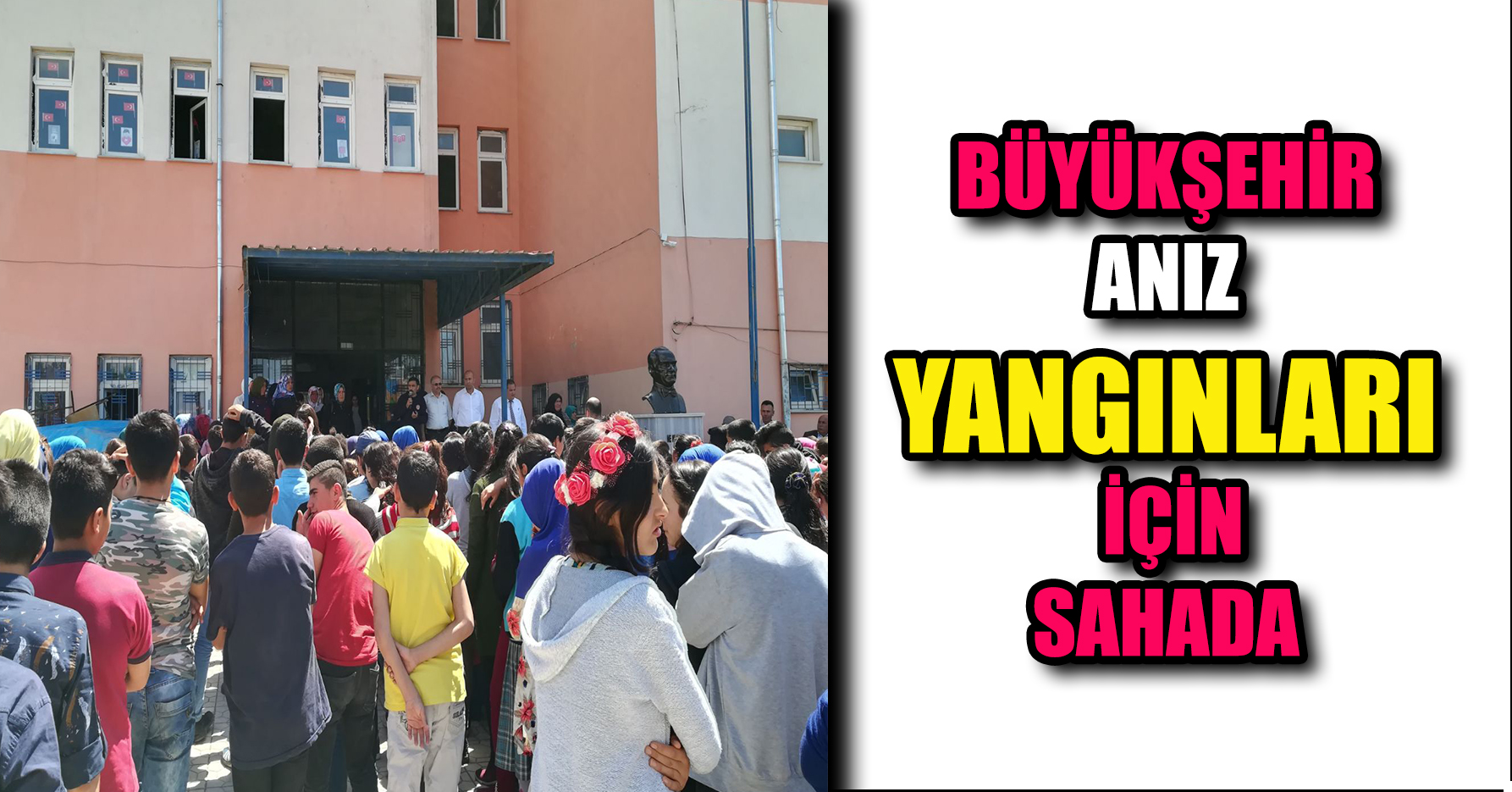 BÜYÜKŞEHİR ANIZ YANGINLARI İÇİN SAHADA