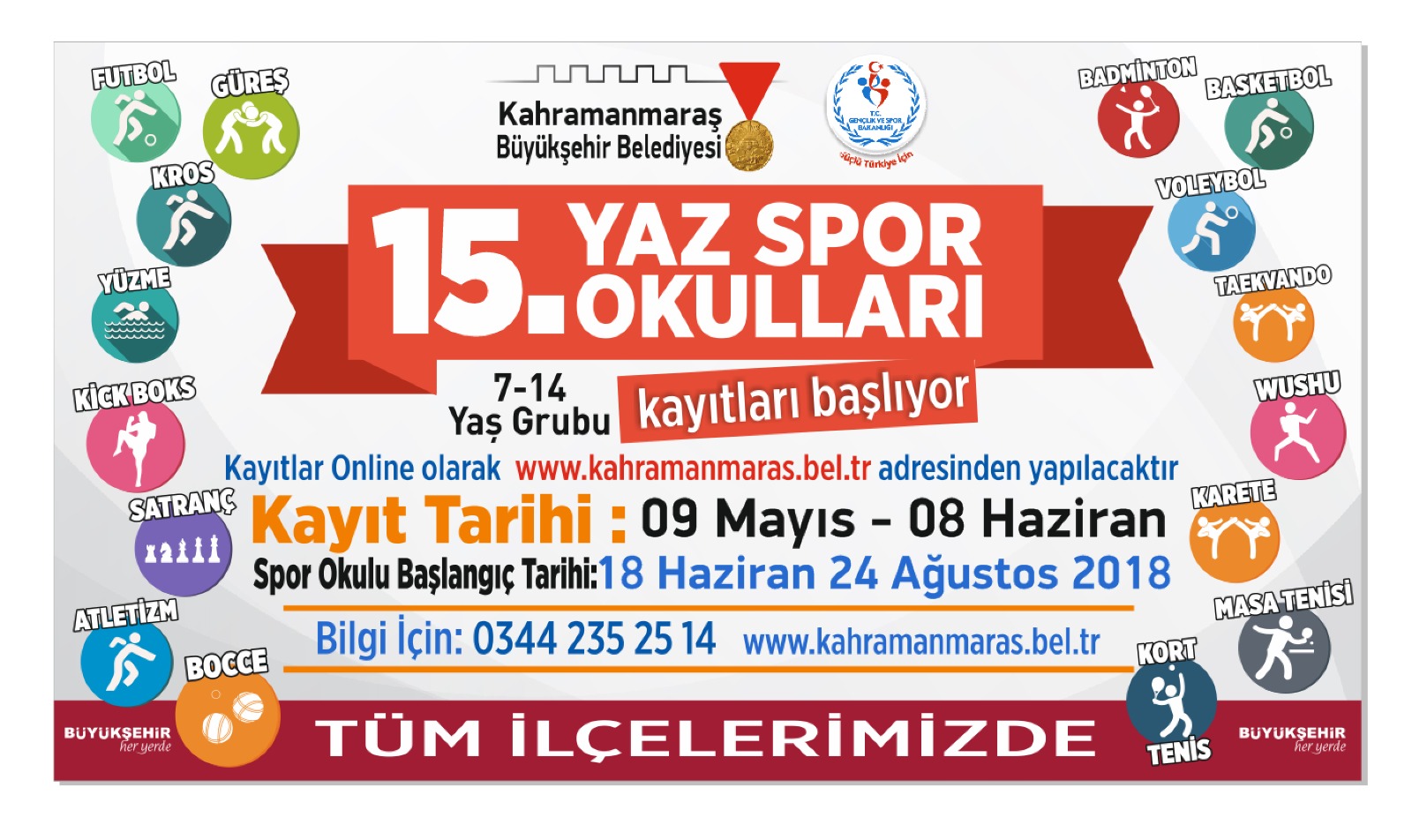 YAZ SPOR OKULLARI KAYITLARI BAŞLADI