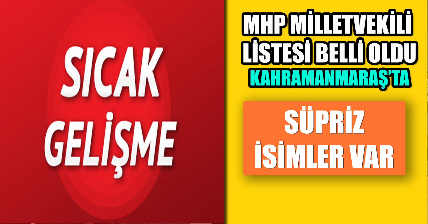 MHP MİLLETVEKİLİ ADAY LİSTESİ BELLİ OLDU