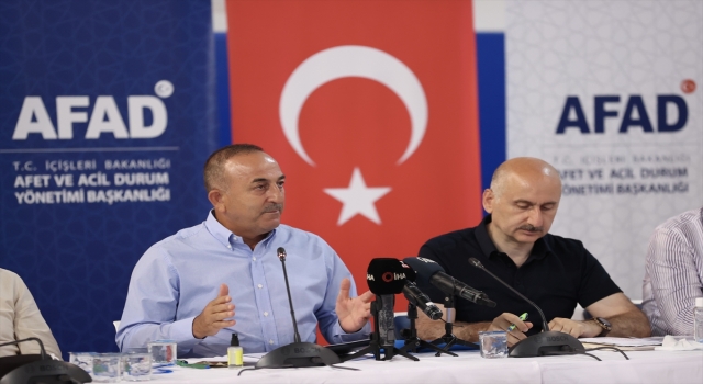 Dışişleri Bakanı Çavuşoğlu, Manavgat AFAD Koordinasyon Merkezi’nde konuştu: (2)
