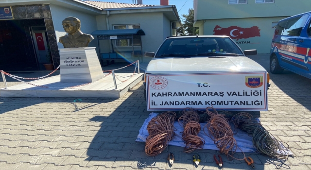 Kahramanmaraş’ta kablo hırsızlığı yaptıkları iddiasıyla 2 şüpheli yakalandı