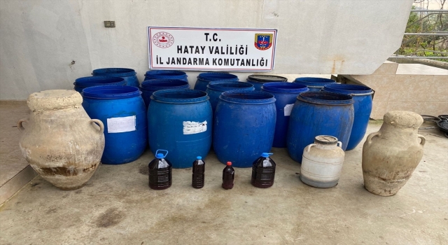 Hatay’da 1127 litre sahte içki ele geçirildi