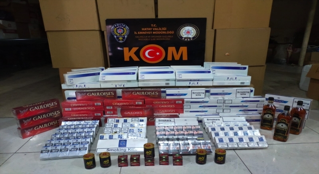 Hatay’da iş yerinde kaçak içki ve sigara ele geçirilen şüpheli gözaltına alındı
