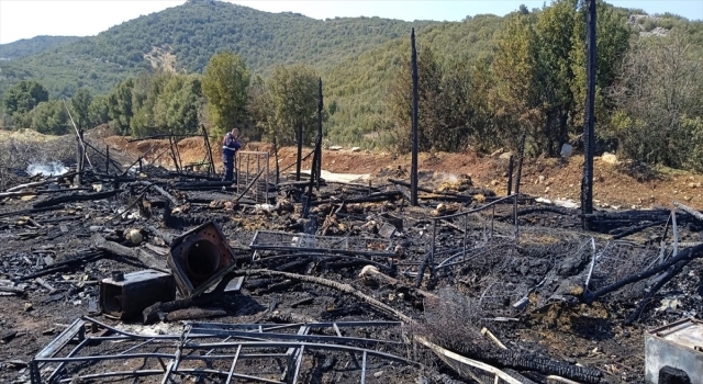 Burdur’da ağılda çıkan yangında 46 keçi telef oldu