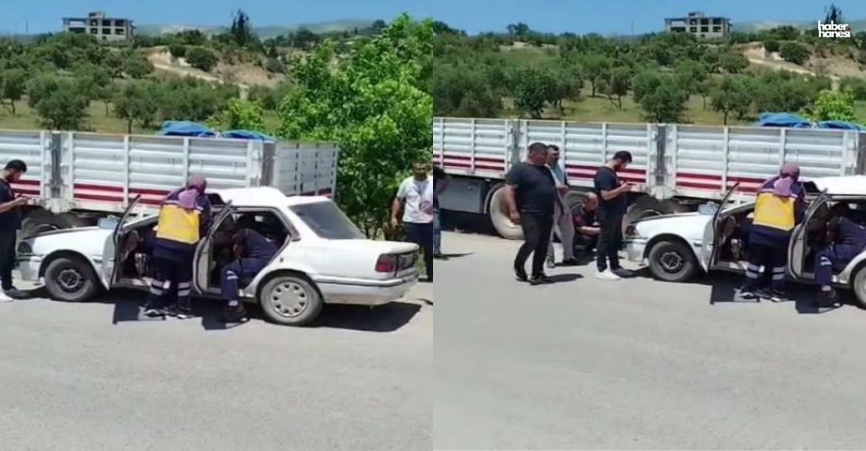 Kahramanmaraş'ta Otomobil Tır Dorsesine Saplandı! Yaralılar Hastaneye Kaldırıldı