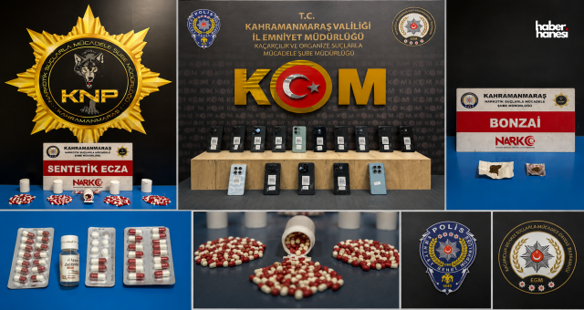 Kahramanmaraş’ta Peş Peşe Operasyonlar! Kaçak Telefon, Bonzai ve Yüzlerce Hap Ele Geçirildi
