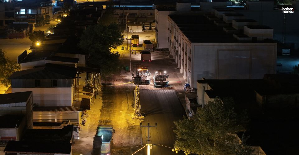 Kahramanmaraş Büyükşehir, Toptancılar Sitesi’nde Asfalt Mesaisinde