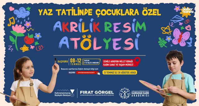 Kahramanmaraş Büyükşehir’den Çocuklara Yaz Hediyesi; Akrilik Resim Atölyesi Başlıyor
