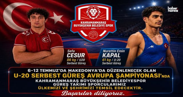 Kahramanmaraş Büyükşehir’in Genç Pehlivanları Avrupa Şampiyonası’nda
