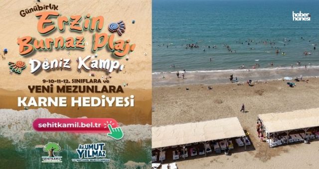 Şehitkamil'den Gençlere Yaz Hediyesi: Ücretsiz Burnaz Plajı Kampı Başvuruları Başladı