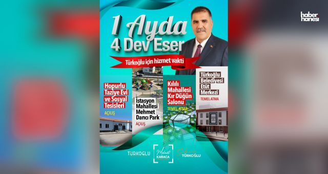 Türkoğlu’nda her hafta açılış ve temel atma töreni var