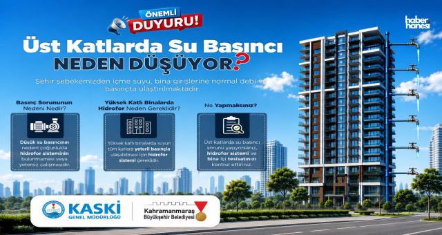 KASKİ’den Kahramanmaraş’ta Yüksek Katlı Binalar İçin Su Basıncı Uyarısı