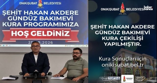 Onikişubat Belediyesi’nin 45 farklı mahalleden başvuru alan Gündüz Bakımevi’nde yeni dönemin kuraları çekildi