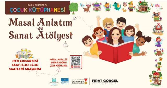 Kahramanmaraş Büyükşehir’in Masal Anlatım ve Sanat Atölyesi Minikleri Bekliyor