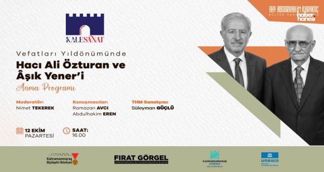Kahramanmaraş Büyükşehir’den 12 Ekim’de Kale’de Üç Özel Kültür Sanat Programı