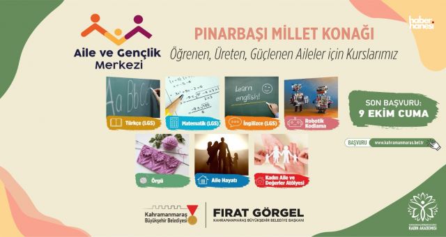 Pınarbaşı Millet Konağı’nda Kadınlar ve Öğrenciler İçin Eğitim Dönemi Başlıyor