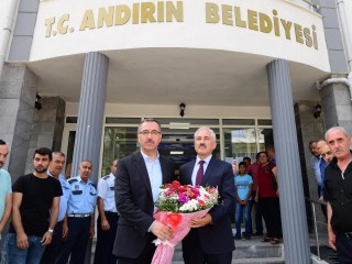 BAŞKAN GÜNGÖR’DEN, ANDIRIN’DA KAYMAKAMLIK VE BELEDİYEYE ZİYARET