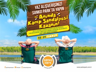 SANKO PARK’TAN 750 TL ALIŞVERİŞE KAMP SANDALYESİ HEDİYE