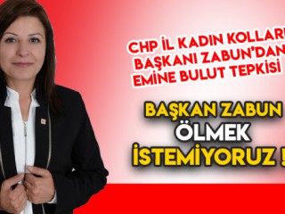 BAŞKAN ZABUN - ÖLMEK İSTEMİYORUZ !