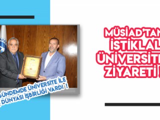 MÜSİAD HEYETİ REKTÖR ÖZGÜL’Ü ZİYARET ETTİ