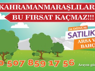 Yatırımlık Satılık Arsa ve Bahçe