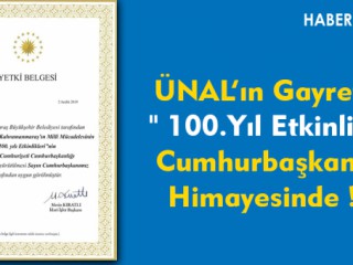100.Yıl Etkinlikleri Cumhurbaşkanlığı Himayesinde
