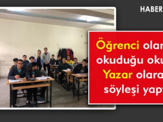 GENÇ YAZAR MEZUN OLDUĞU LİSEDE SÖYLEŞİ YAPTI