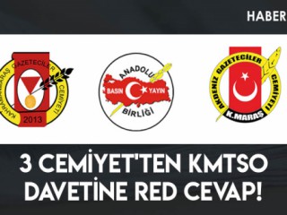 3 CEMİYET'TEN KMTSO DAVETİNE RED CEVAP!
