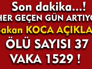 Koronavirüsten ölenlerin sayısı 37'ye yükseldi