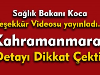 Sağlık Bakanı Koca Teşekkür Videosu Yayınladı !