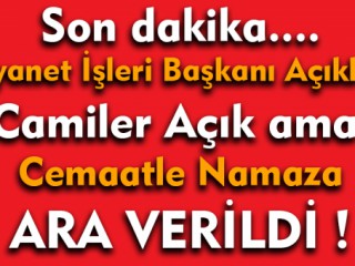Son dakika ! Diyanet İşleri Başkanı Açıkladı !