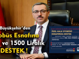 Büyükşehir’den Toplu Taşıma Esnafına Destek !