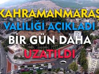 Kahramanmaraş Valiliği Yeni Kararlar Açıkladı