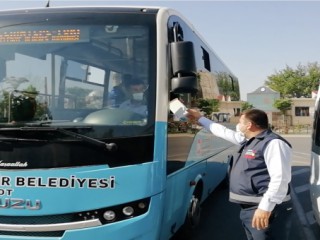 Otobüsler Dezenfekte Edilmeye Devam Ediyor